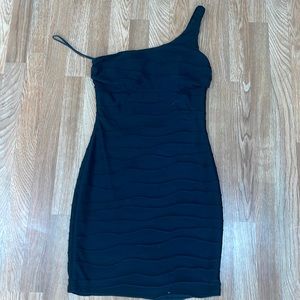 One Shoulder, Black, Cocktail Dress